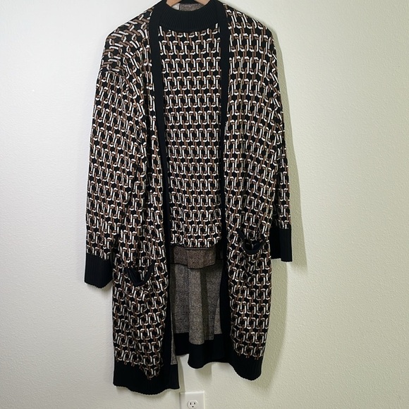 Chico's Chain Geometric Knit Tank & Cardigan Set Sizes XL XXL - Picture 5 of 16